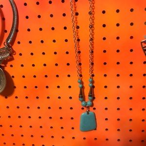 Crackle stone  necklace